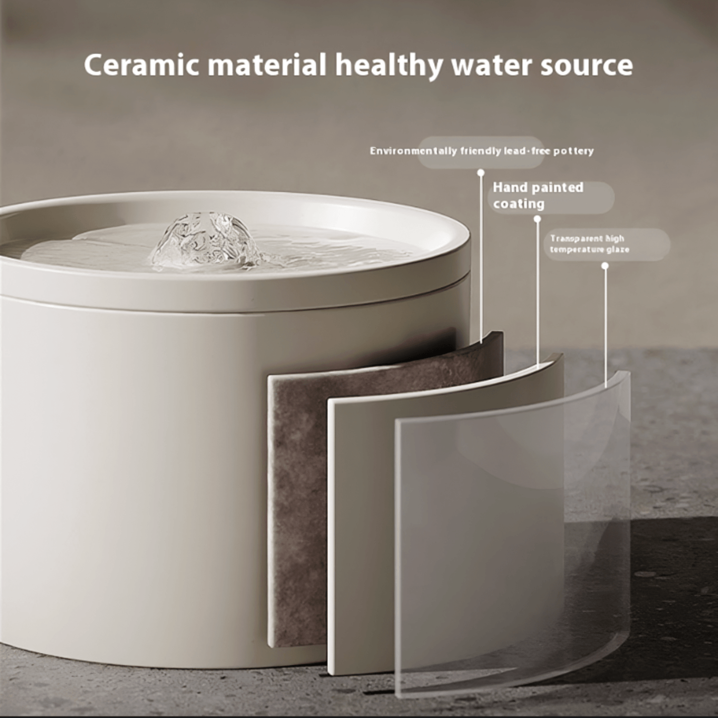 🐾 Hugssnpaws™ Ceramic Cat Water Fountain - Hugssnpaws