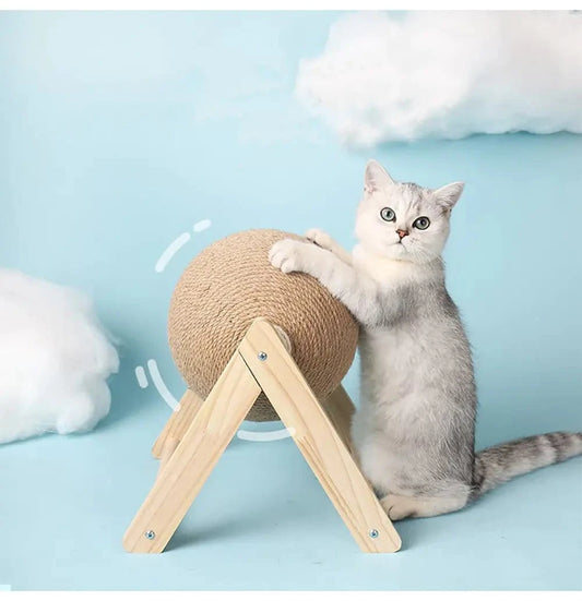 🐾 Hugssnpaws™ Sisal Cat Scratching Ball Toy - Hugssnpaws