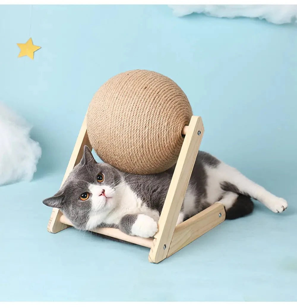 🐾 Hugssnpaws™ Sisal Cat Scratching Ball Toy - Hugssnpaws