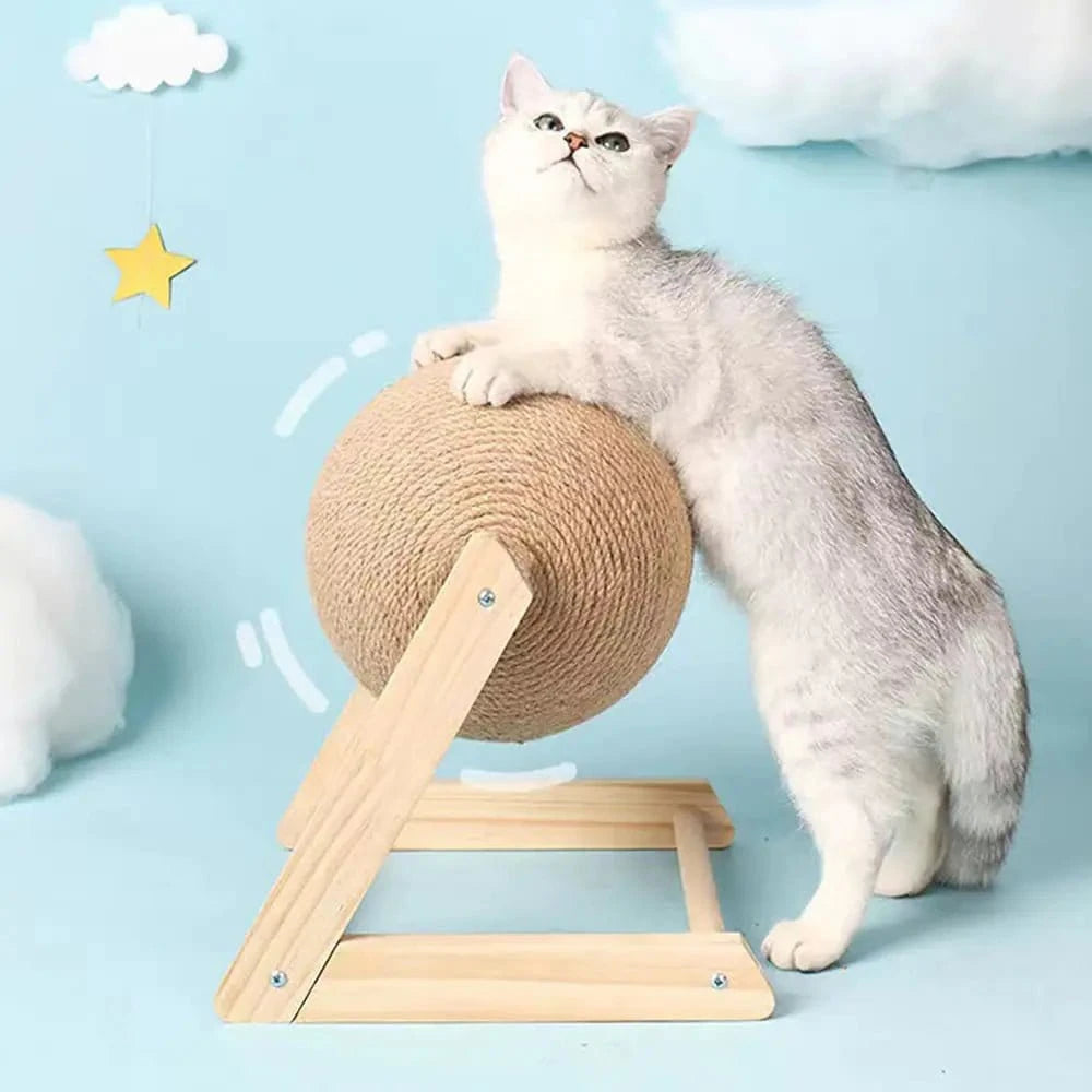 🐾 Hugssnpaws™ Sisal Cat Scratching Ball Toy - Hugssnpaws