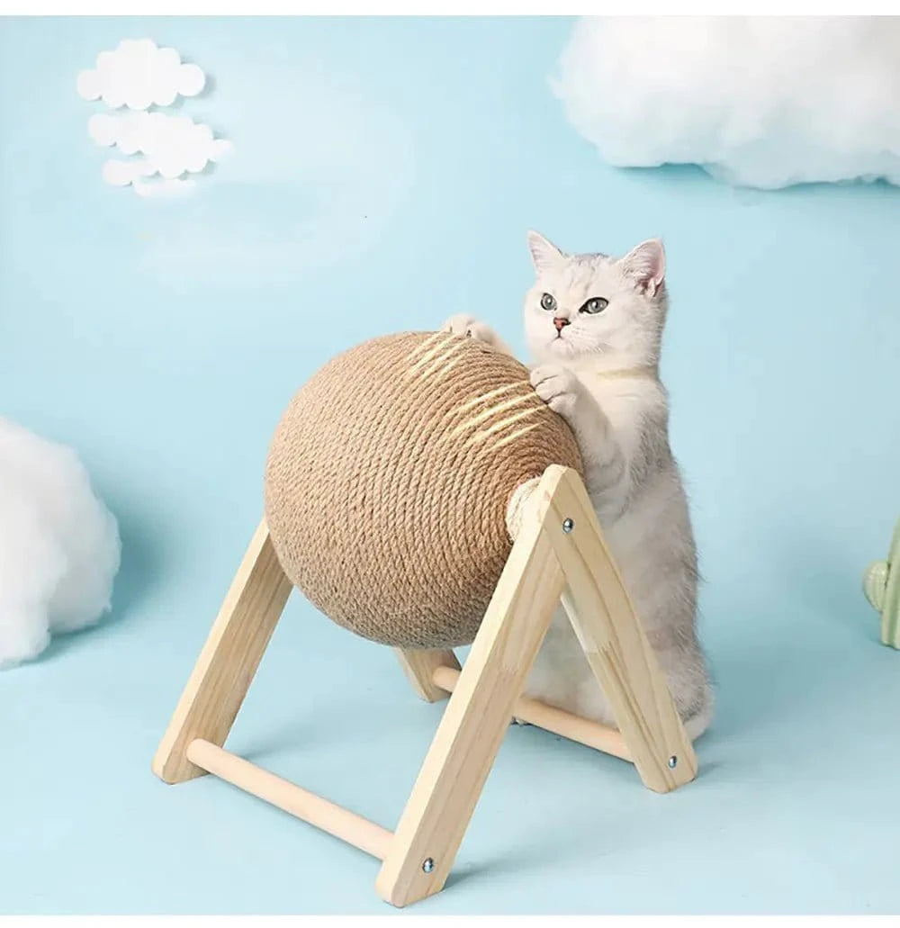 🐾 Hugssnpaws™ Sisal Cat Scratching Ball Toy - Hugssnpaws